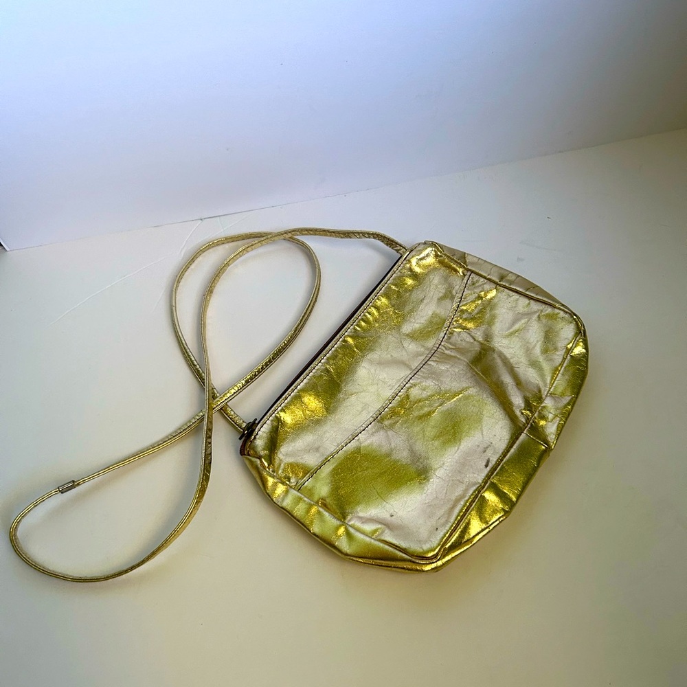 Beautiful Gold Metallic Leather Purse